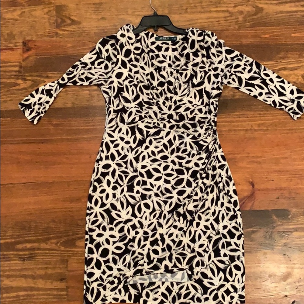 Ralph Lauren floral ruched waist dress